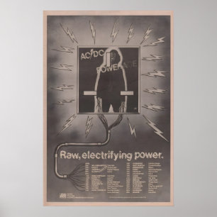 ACDC - 1978 Poster original NME - Powerage - Bon