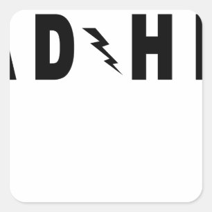 ACDC ADHD Highway to Hey Look a Squirrel! tee.png Square Sticker