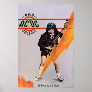 ACDC High Voltage 1976 US Promo Poster Print 1