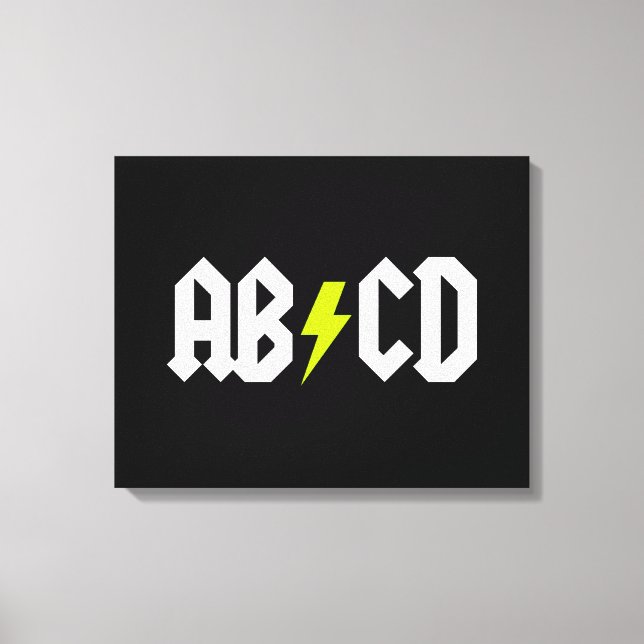 ACDC Yellow Bolt Canvas Print (Front)