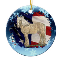 ACDHA Cream Horse Christmas Ornament