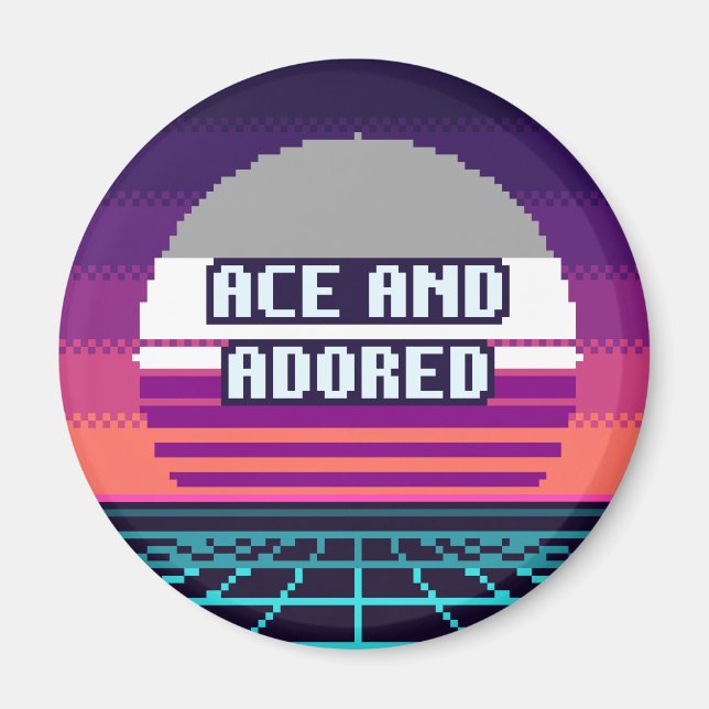 Ace And Adored Pride Pixel Magnet (Front)