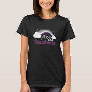 Ace And Anxious Asexual Pride Rainbow Lgbtq Introv T-Shirt