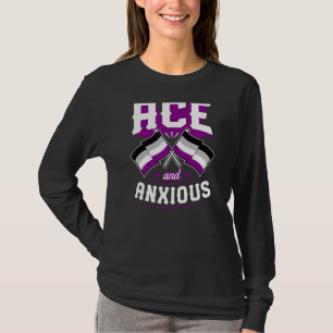 Ace And Anxious Cute Asexual Pride Flag Ace Aesth T-Shirt