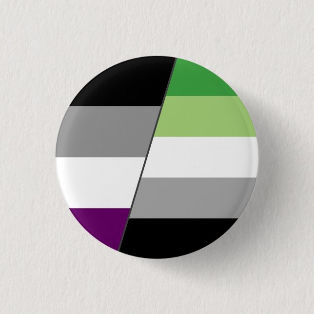 Ace and Aromantic Flag 3 Cm Round Badge (Front)