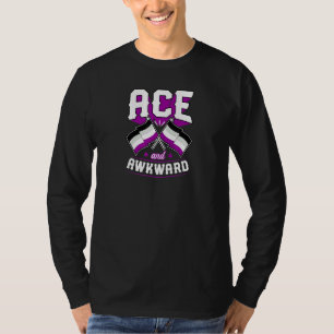 Ace And Awkward Cute Asexual Pride Flag Ace Aesthe T-Shirt