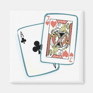 Ace and Jack Poker Cards Magnet