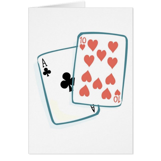 Ace and Ten of Hearts Playing Cards (Front)