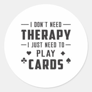 Ace Card Playing Day Cards Poker Casino Game Gift Classic Round Sticker