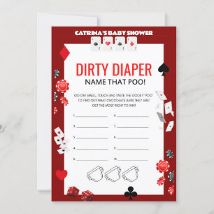 Ace Casino Baby Shower - Editable Name, 5x7 Invitation