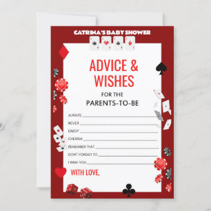 Ace Casino Baby Shower - Editable Name, 5x7 Invitation