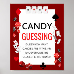 Ace Casino Baby Shower Game Sign