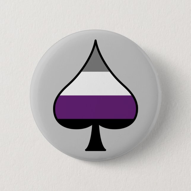 Ace flag spade button (Front)