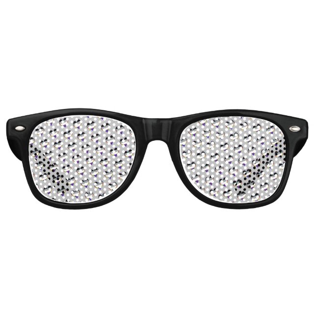 Ace Heart Pattern Retro Sunglasses (Front)