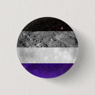 Ace in Space- Ace Pride Flag/ Asexual/ Space 3 Cm Round Badge