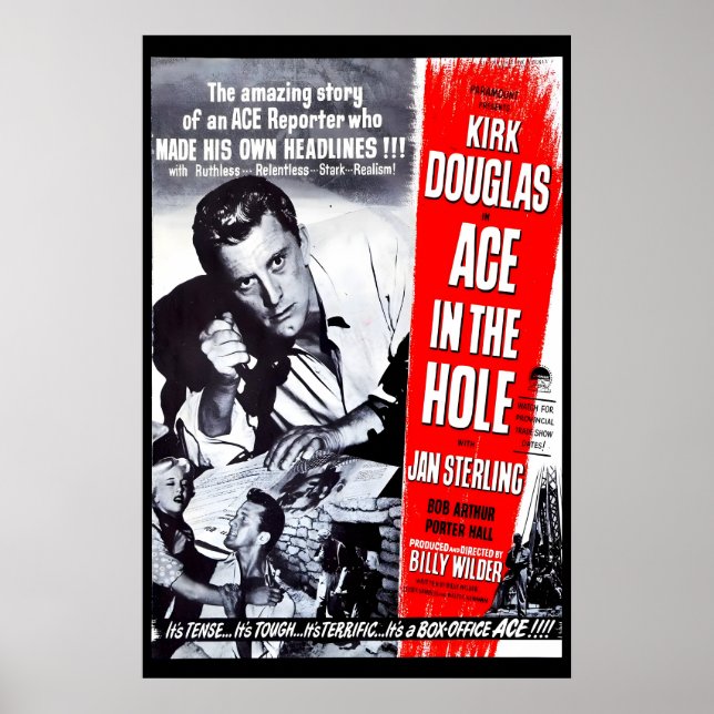 Ace in the Hole 1951 Movie POSTER PRINT A5-A1 50s (Front)