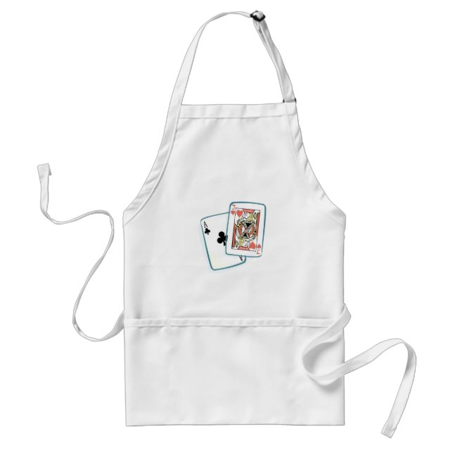 Ace Jack Poker Playing Cards Blackjack Winner Hand Standard Apron (Front)