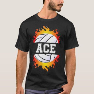 Ace Name Volleyball Player Boys Ball and Net Sport T-Shirt