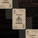 Ace of barbers kraft business card<br><div class="desc">Playing cards inspired cover in style of ace of spades. Classic look ideal for standout in barber business.</div>