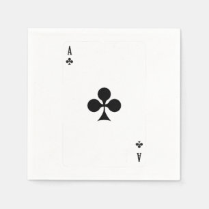 Ace Of Club Playing Card Funny Matching Halloween  Napkin