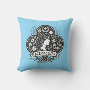 Ace of Clubs — Lady Luck Cameo Cushion