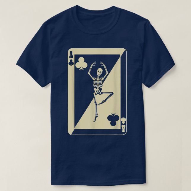 Ace Of Clubs Poker Game Card Poker Player  T-Shirt (Design Front)