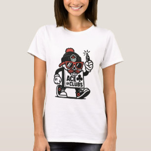 Ace of Clubs Street Mascot — Poker Grind Crew T-Shirt