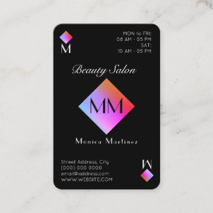 Ace of diamond colourful elegant  business card