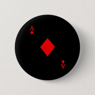 Ace of Diamond Deck of Cards Halloween Costume 6 Cm Round Badge