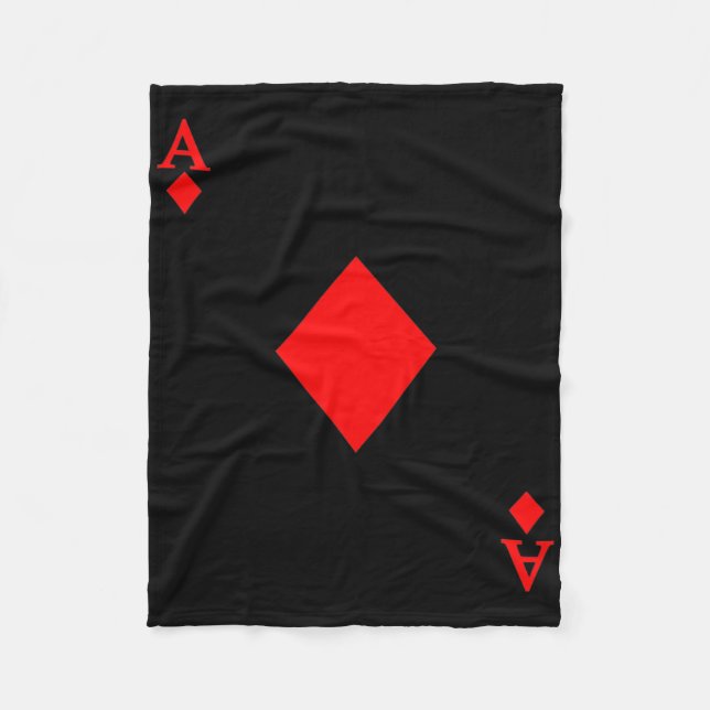 Ace Of Diamond Deck Of Cards Halloween Costume  Fleece Blanket (Front)