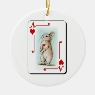Ace of Heart Ceramic Ornament