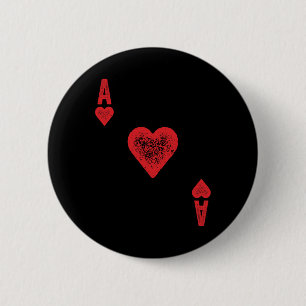 Ace Of Hearts Card Costume  6 Cm Round Badge