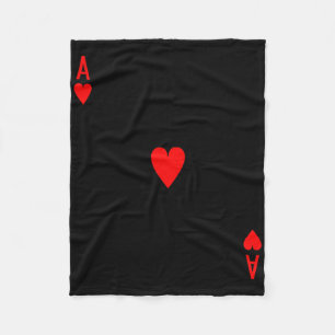 Ace Of Hearts Deck Of Cards Halloween Costume  Fleece Blanket