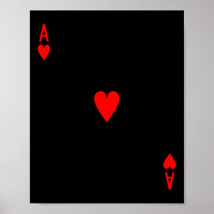 Ace of Hearts Deck of Cards Halloween Costume  Poster
