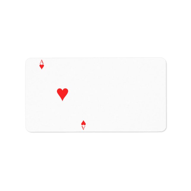 Ace of Hearts Label (Front)