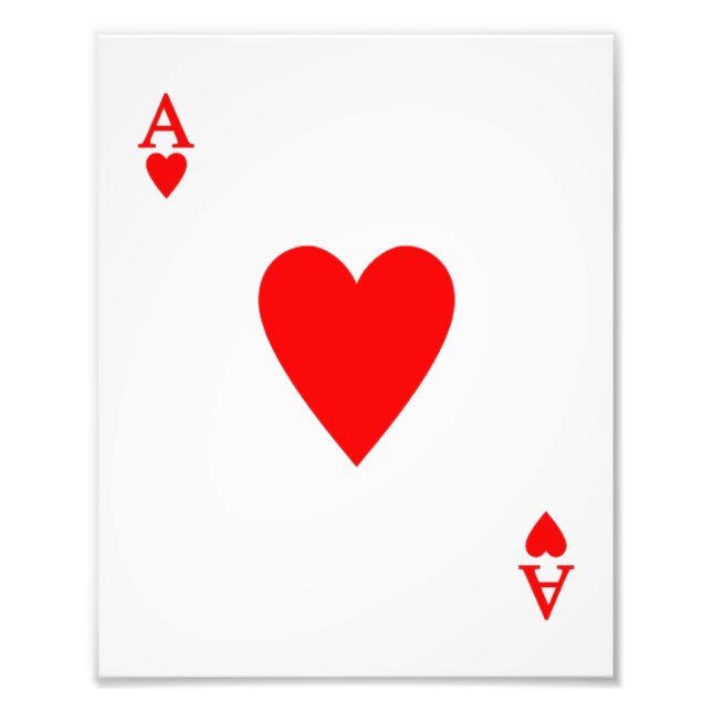 Ace of Hearts Photo Print (Front)