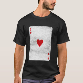 Ace of Hearts Playing Cards Halloween Party Costum T-Shirt