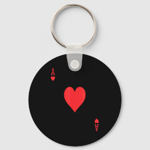 Ace Of Hearts _ Royal Flush Group Costume Playing Key Ring