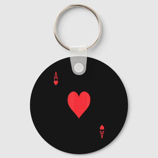 Ace Of Hearts _ Royal Flush Group Costume Playing  Key Ring (Front)