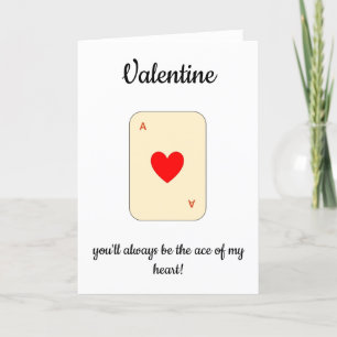 ace of hearts valentine holiday card