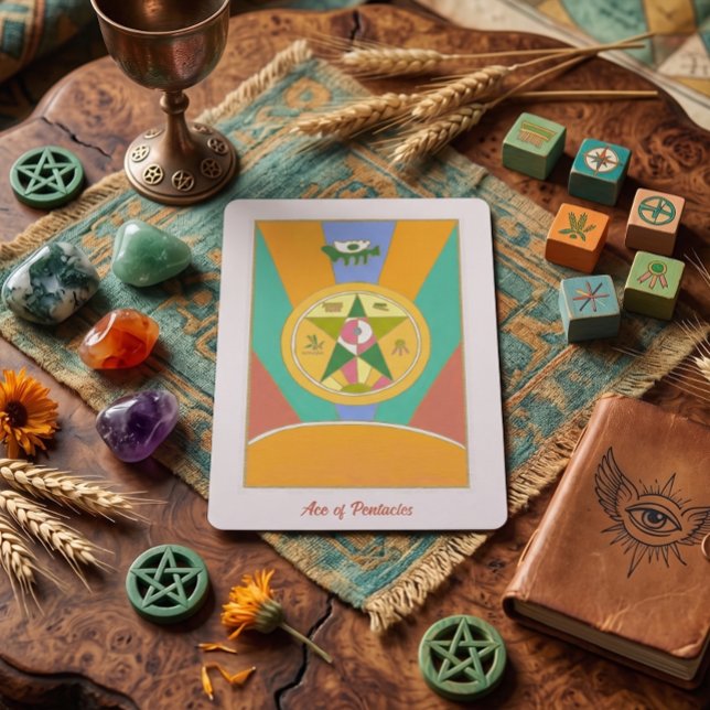 Ace of Pentacles (AI product visualization - design is not AI)