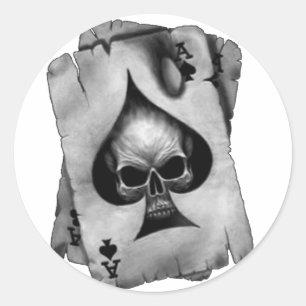 ace-of-skulls classic round sticker