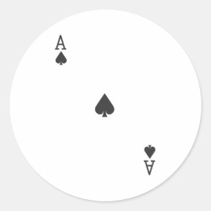 Ace of Spade Classic Round Sticker