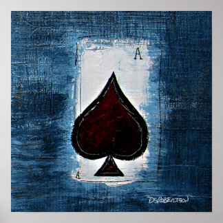 Ace of Spade Man Cave Art Poster