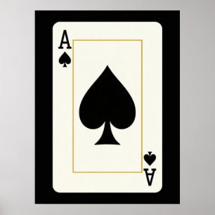 ACE OF SPADES Black Gold Fashion Poster
