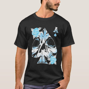 Ace Of Spades Card Skull Roses T-Shirt