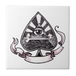Ace of Spades Ceramic Tile