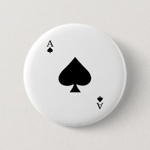 Ace Of Spades Deck Of Cards Halloween Costume 6 Cm Round Badge