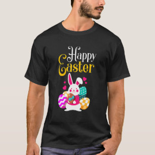 Ace Of Spades Easter Day Dancing Skeleton Bunny Ea T-Shirt