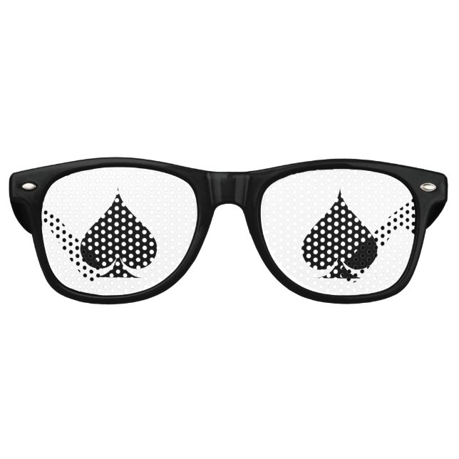 Ace of spades Halloween poker party shades (Front)